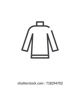 Sweater line icon, outline vector sign, linear style pictogram isolated on white. Symbol, logo illustration. Editable stroke