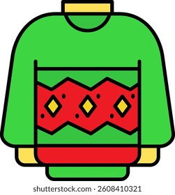 Sweater Line vector Icon Design