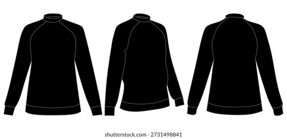 Vector de Plantilla de maqueta de suéter para mujer