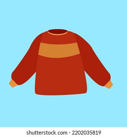 sweater on a blue background