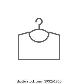Sweater on hanger line icon.