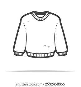 Sweater outline icon transparent vector isolated