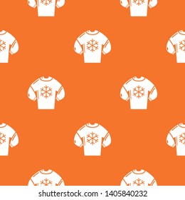 Sweater pattern vector orange for any web design best