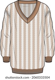 SWEATER WITH PATTERN WINTER WEAR VECTOR