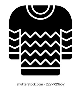 Sweater, pullover, winter clothes icon in modern style for website mobile logo app UI design. simple vector icon. 