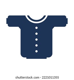 Icono de vector retro de sudadera sobre blanco