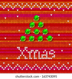 sweater seamless pattern. Christmas card concept with beads