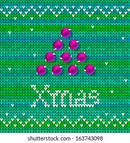 sweater seamless pattern. Christmas card concept with beads