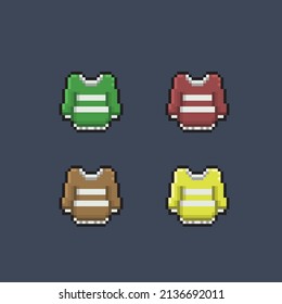 sweater set with different color in pixel style