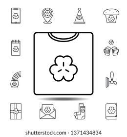 Sweater, shamrock icon. Simple thin line, outline vector element of Saint Patricks Day icons set for UI and UX, website or mobile application