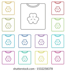 Sweater, shamrock multi color icon. Simple glyph, flat vector of saint patricks day icons for ui and ux, website or mobile application