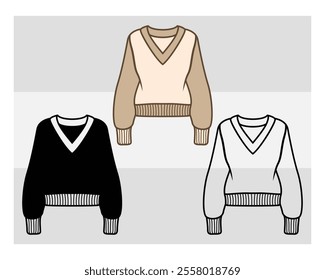 Sweater silhouette, Ugly Sweater, Winter, Holiday, Sweater outline, Sweater Vector, Illustration,