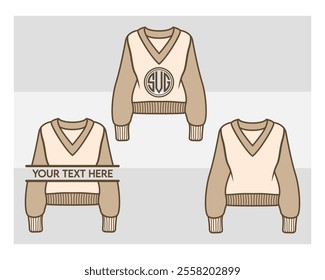 Sweater silhouette, Ugly Sweater, Winter, Holiday, Sweater outline, Sweater Vector, Illustration,