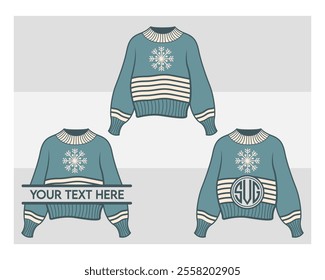 Sweater silhouette, Ugly Sweater, Winter, Holiday, Sweater outline, Sweater Vector, Illustration,