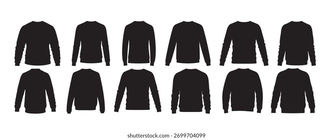 sweater silhouette white background vector illustration