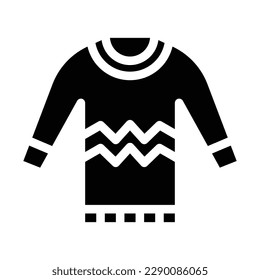 sweater solid icon illustration vector graphic