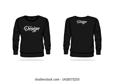 Sweater sweatshirt mock up vector template illustration