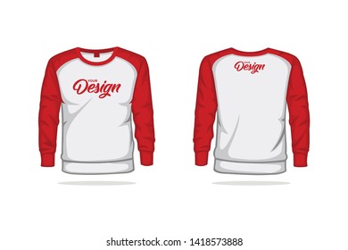 Sweater sweatshirt mock up vector template illustration