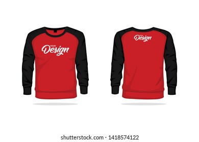 Sweater sweatshirt mock up vector template illustration