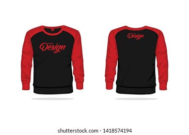 Sweater sweatshirt mock up vector template illustration