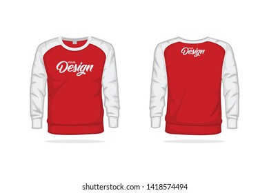 Sweater sweatshirt mock up vector template illustration