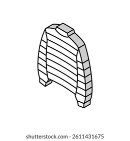 sweater textile clothes isometric icon vector. sweater textile clothes sign. isolated symbol illustration