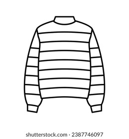 sweater textile clothes line icon vector. sweater textile clothes sign. isolated contour symbol black illustration