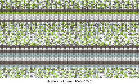Sweater Texture with Empty Space for Text. Winter Sweater Holiday Design. Vector Seamless Knitting Sweater Texture
