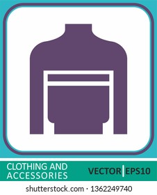 Sweater, turtleneck. Vector Icon. Simple vector illustration for graphic and web design.
