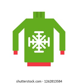 Sweater vector, Chirstmas related flat design icon