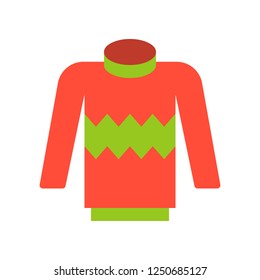 Sweater vector, Christmas related flat design icon