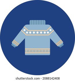 Sweater Vector Color Icon which can easily editable
