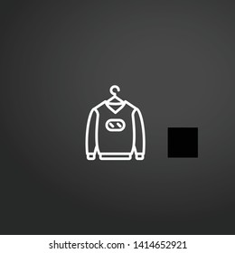 Sweater vector icon. Sweater concept stroke symbol design. Thin graphic elements vector illustration, outline pattern for your web site design, logo, UI. EPS 10.