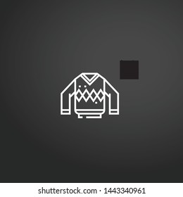 Sweater vector icon. Sweater concept stroke symbol design. Thin graphic elements vector illustration, outline pattern for your web site design, logo, UI. EPS 10.