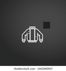 Sweater vector icon. Sweater concept stroke symbol design. Thin graphic elements vector illustration, outline pattern for your web site design, logo, UI. EPS 10.