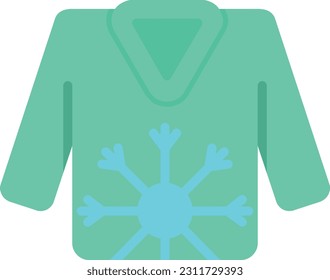 Sweater Vector Icon Flat Style