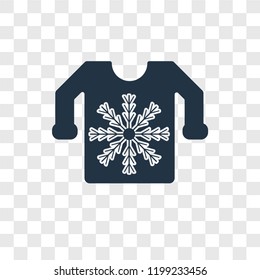 Sweater vector icon isolated on transparent background, Sweater transparency logo concept
