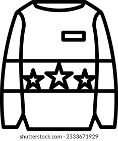 Sweater Vector Icon Line Style