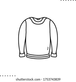 Sweater-Vektorsymbol in Umrissen