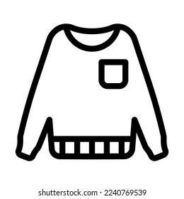Diseño de iconos de la línea del vector de sudadera