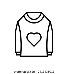 Sweater Vector Line Icon Design