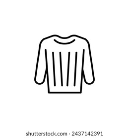 Sweater Vector Line Icon illustration.