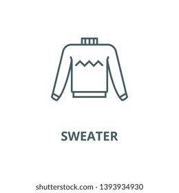 Sweater vector line icon, linear concept, outline sign, symbol