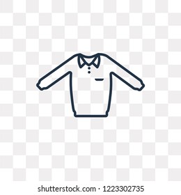 Sweater vector outline icon isolated on transparent background, high quality linear Sweater transparency concept can be used web and mobile