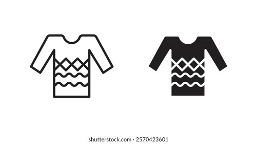 Sweater vector web icons set