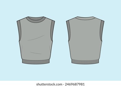 A sweater vest is an item of knitwear that is similar to a sweater, but without sleeves, usually with a low-cut neckline. 