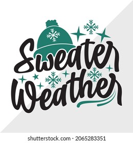 Sweater Weather Printable Vector Illustration
