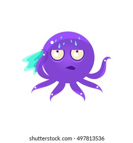 Sweating Funny Octopus Emoji