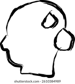 sweating icon in Doodle style 