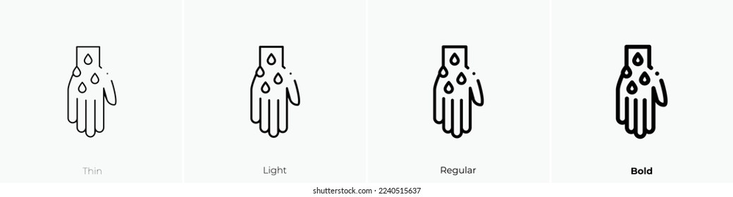 sweating icon. Thin, Light Regular And Bold style design isolated on white background